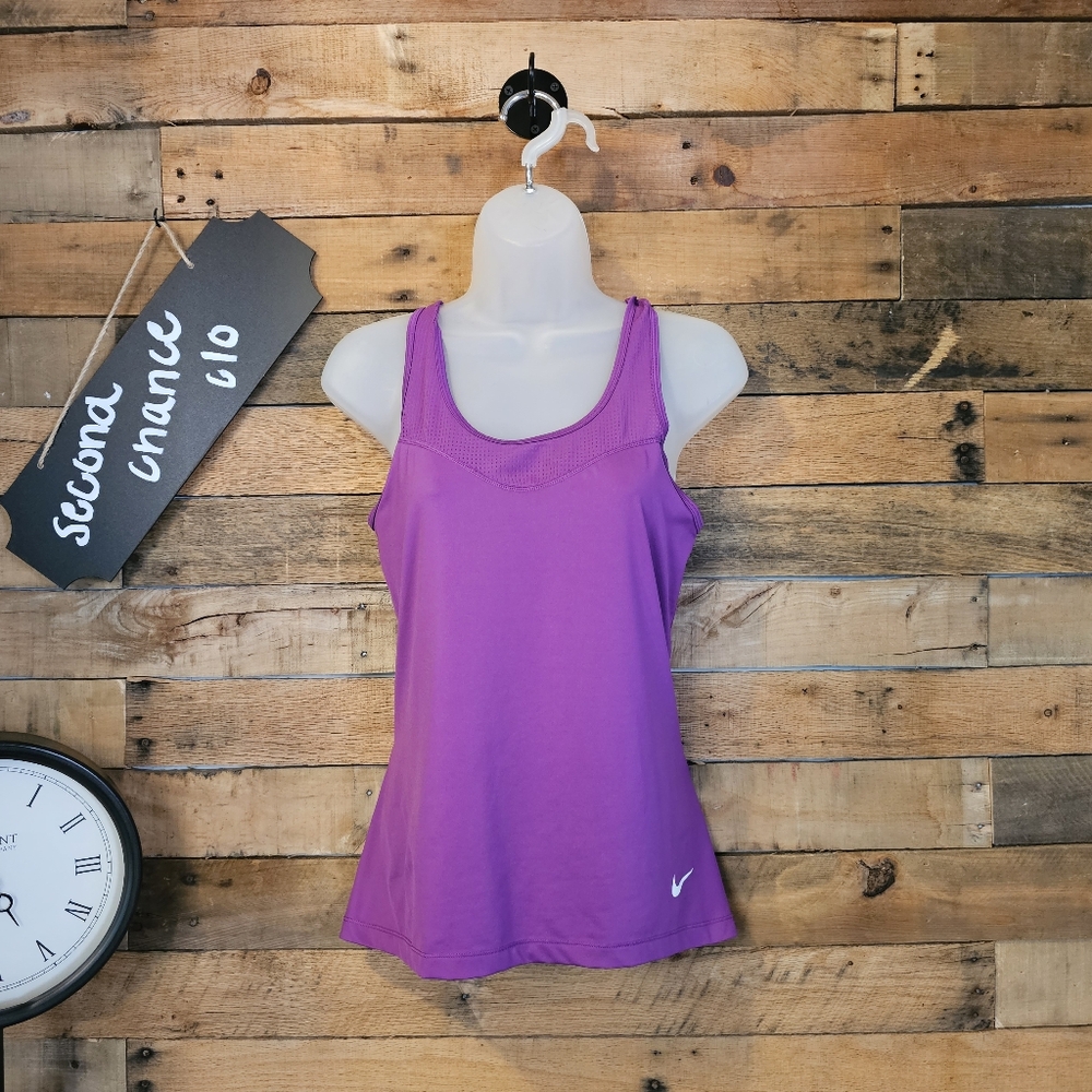 Nike Pro Women's Dri-Fit Purple Raceback Tank Size M